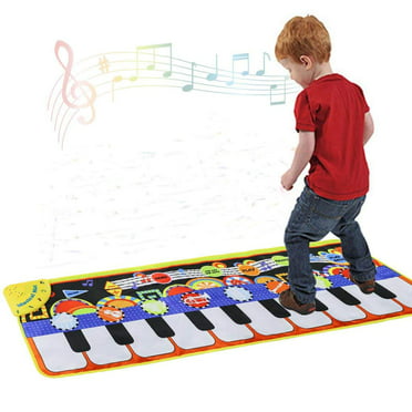 EagleStone Kids Piano Mat 42.5x15.4 Musical Mat Keyboard Dance Mat with 8 Animal Sounds & 5 Instrument Sounds,Touch Play Floor Piano Mat Learning Gift for Baby,Girl,Boy,Toddlers 1-3 Years Old 